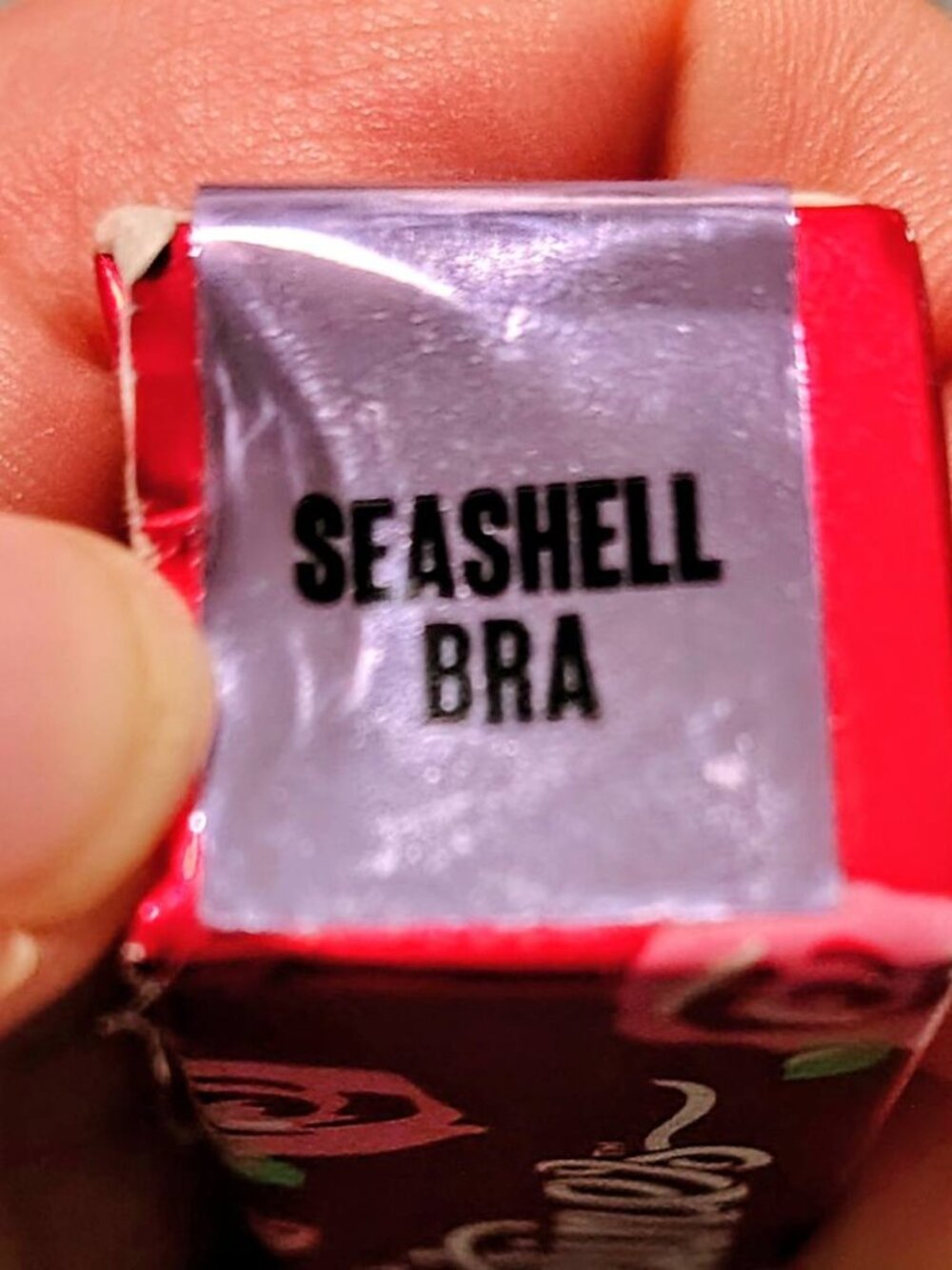 Lime Crime Seashell Bra is a lavender-
